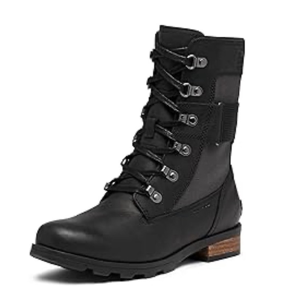 Sorel Black Women's Combat Boots - Picture 2 of 14